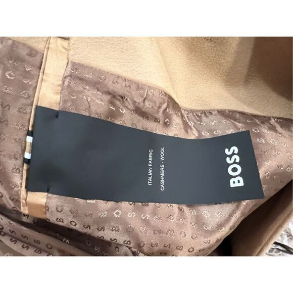 BOSS Women’s Camel Brown Virgin Wool-Cashmere Blend Catara Coat Size 42R - Picture 9 of 13